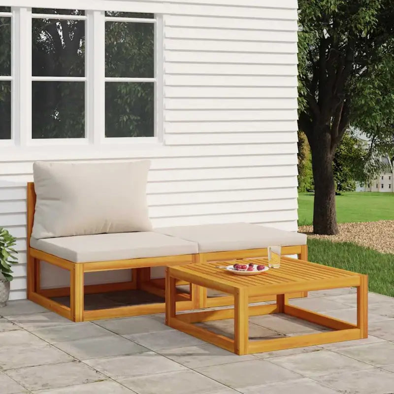 Modulaire tuinbank van massief acaciahout met comfortabele vulling - Modulaire tuinbanken