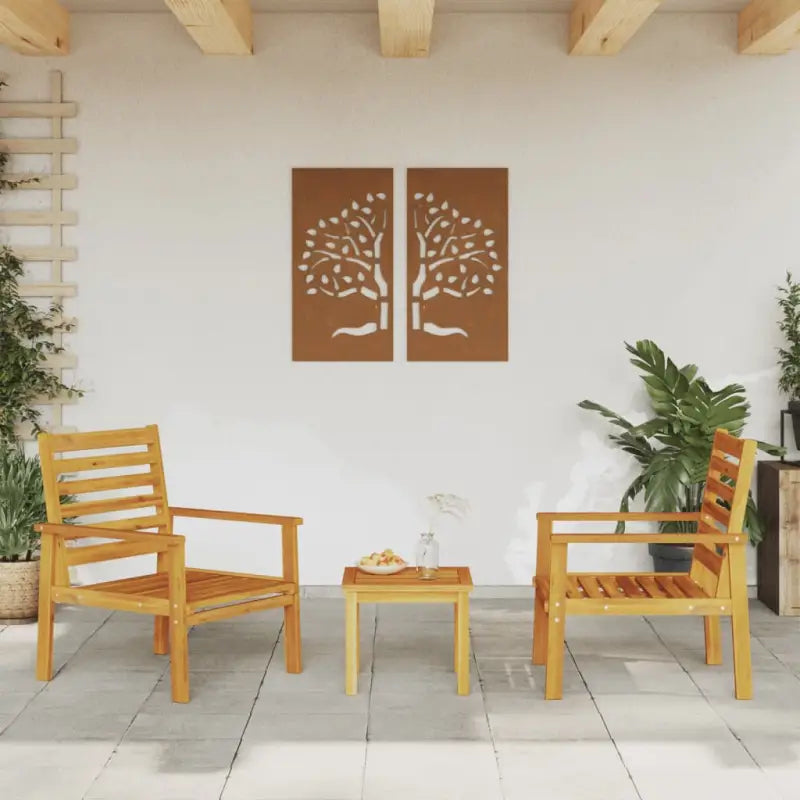 Modulaire tuinbank van massief acaciahout voor een comfortabele zitervaring - Bruin / 1 / Stoel - Modulaire tuinbanken
