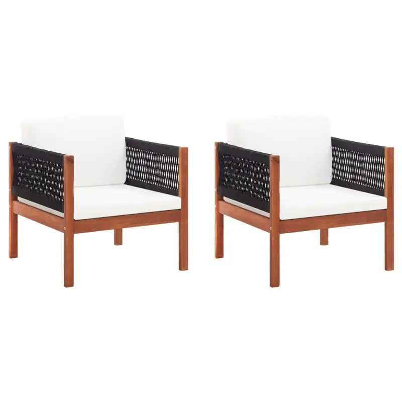 Modulaire tuinbank van massief acaciahout voor stijl en comfort - 1 / Armstoel (2 st) - Modulaire tuinbanken