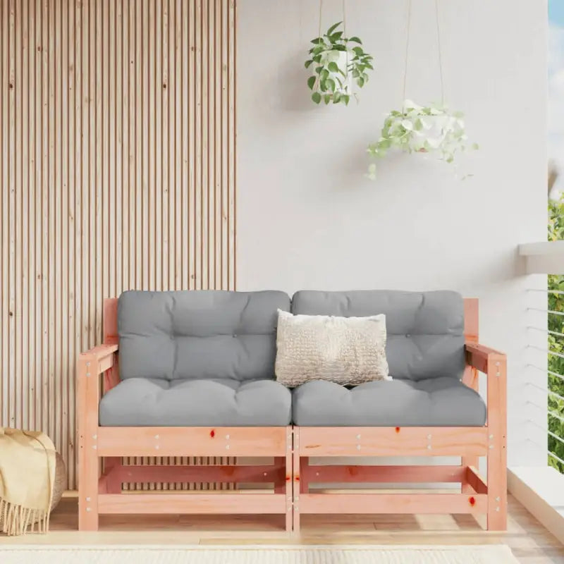 Modulaire tuinbank van massief douglashout voor terras en patio - Douglashout / 1 / loverseat with armrests - Modulaire