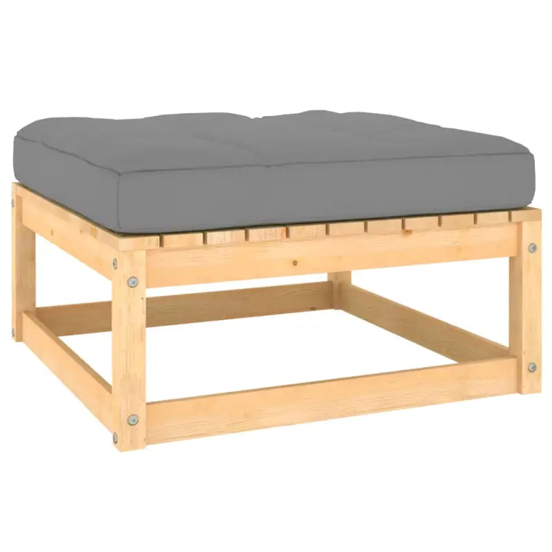Modulaire tuinbank van massief grenenhout voor ontspanning en gezelligheid - Naturel / 1 / Voetensteun - Modulaire