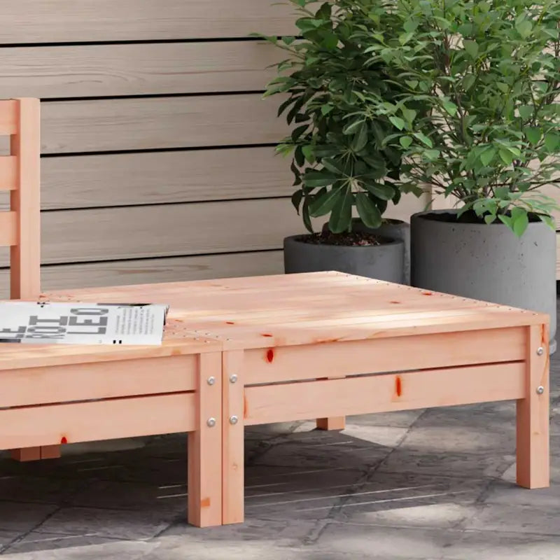 Modulaire tuinbank van massief grenenhout voor ontspanning en gezelligheid - Natuurlijk douglashout / 1 / Voetensteun