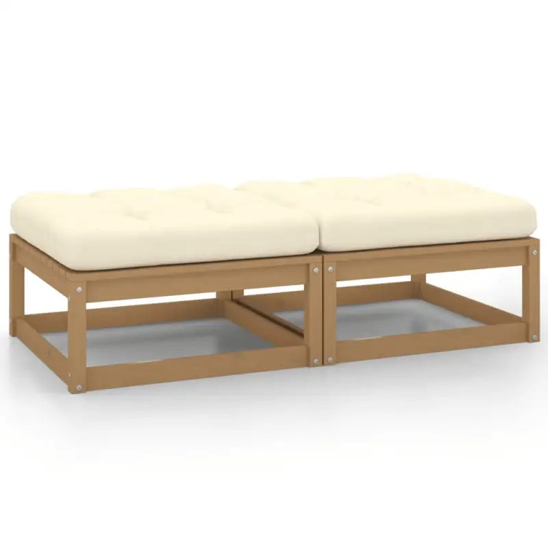 Modulaire tuinbank van massief grenenhout voor ontspanning en gezelligheid - Honingbruin / 1 / voetensteun (2 st)