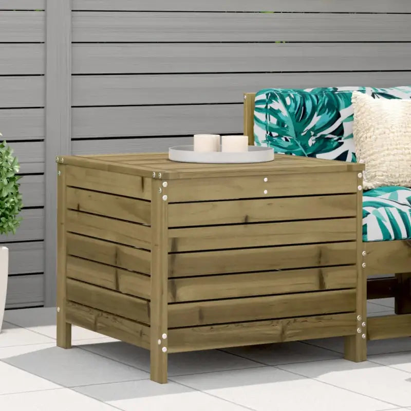 Modulaire tuinbank van massief grenenhout voor terras en patio - Onbehandeld geïmpregneerd grenenhout / 1 / Hoge hocker