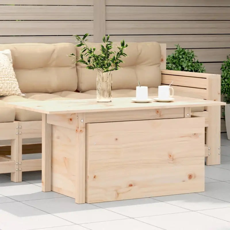 Modulaire tuinbank van massief grenenhout voor terras en patio - Onbehandeld grenenhout / 1 / Tuintafel - Modulaire