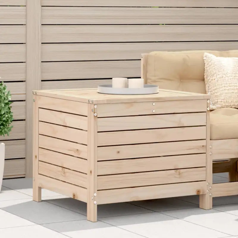 Modulaire tuinbank van massief grenenhout voor terras en patio - Onbehandeld grenenhout / 1 / Hoge hocker - Modulaire
