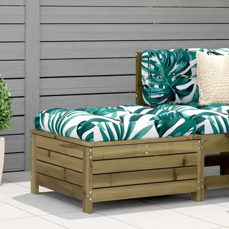 Modulaire tuinbank van massief grenenhout voor terras en patio - Onbehandeld geïmpregneerd grenenhout / 1 / Lage hocker