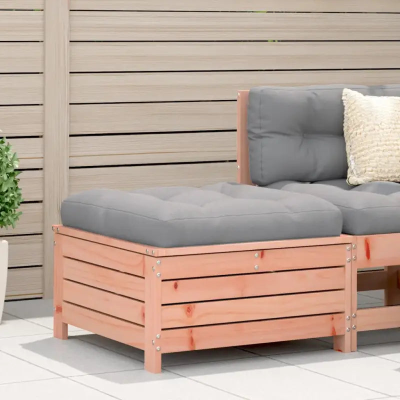 Modulaire tuinbank van massief grenenhout voor terras en patio - Onbehandeld douglashout / 1 / Lage hocker