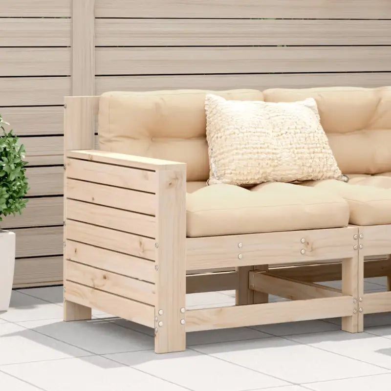 Modulaire tuinbank van massief grenenhout voor terras en patio - Onbehandeld grenenhout / 1 / Hoekbank - Modulaire