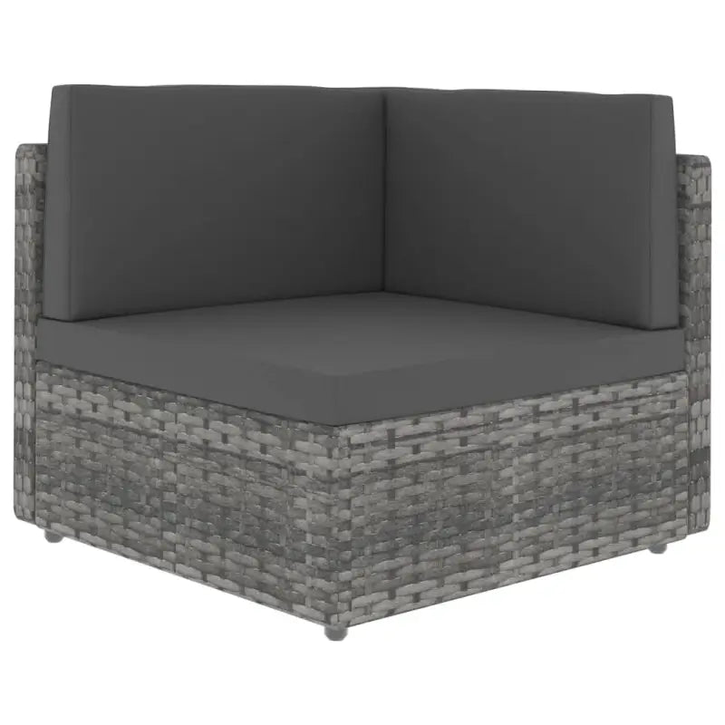Modulaire tuinbank van poly rattan voor alle seizoenen - Grijs / 1 / Hoekbank - Modulaire tuinbanken