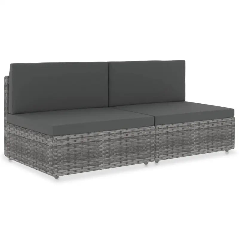 Modulaire tuinbank van poly rattan voor alle seizoenen - Modulaire tuinbanken