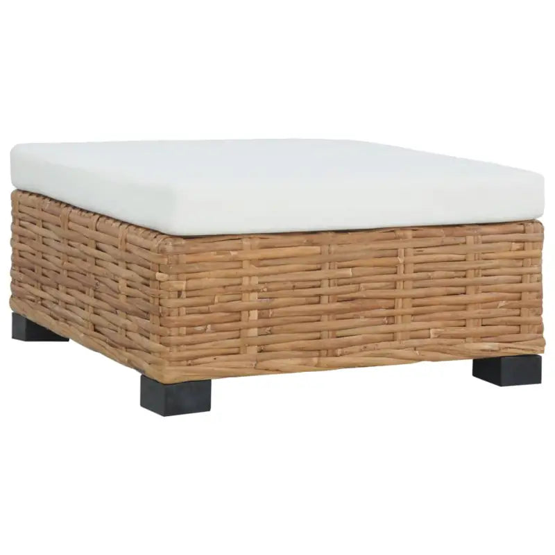Modulaire tuinbank voetensteun in natuurlijk rattan met levering bevat - Modulaire tuinbanken