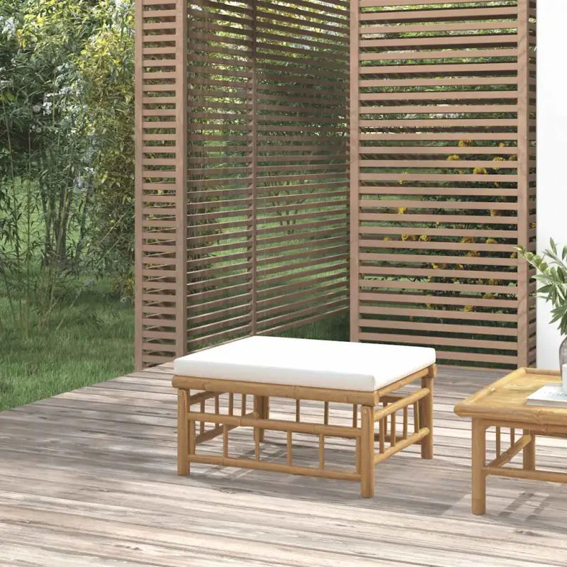Modulaire tuinbanken met afmetingen rugkussen voor een elegante buitenruimte - Crème / 1 / Voetensteun - Modulaire