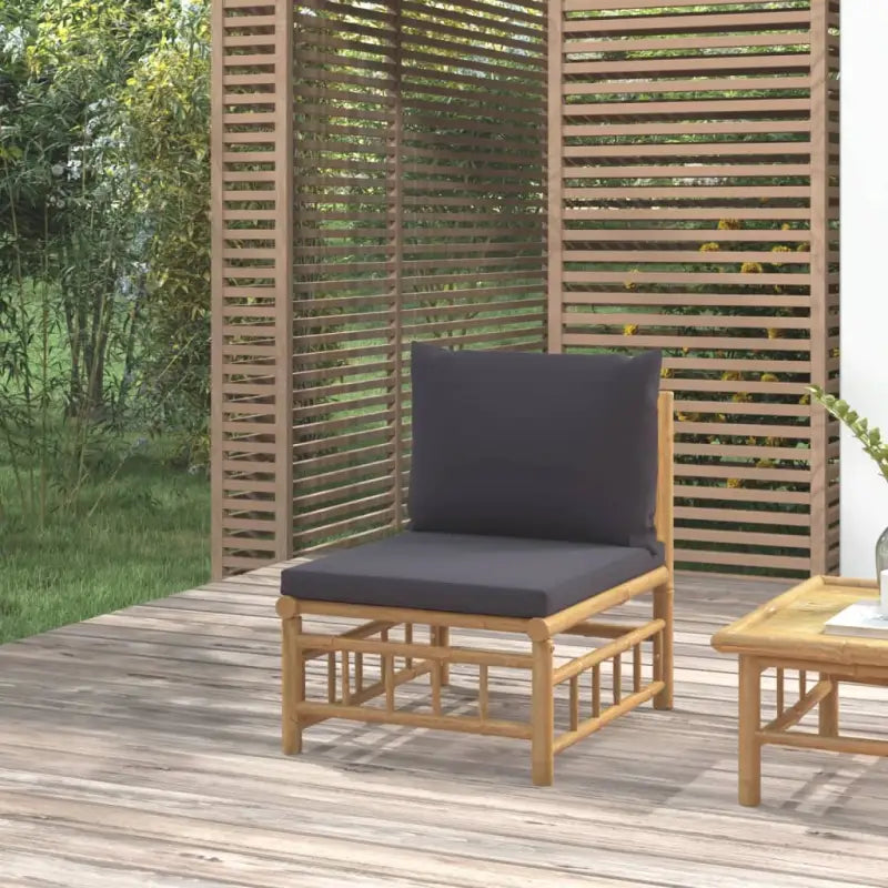 Modulaire tuinbanken met afmetingen rugkussen voor een elegante buitenruimte - Donkergrijs / 1 / Middenbank - Modulaire
