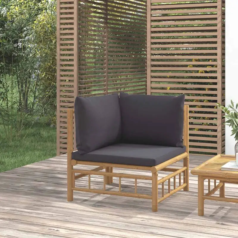 Modulaire tuinbanken met afmetingen rugkussen voor een elegante buitenruimte - Donkergrijs / 1 / Hoekbank - Modulaire