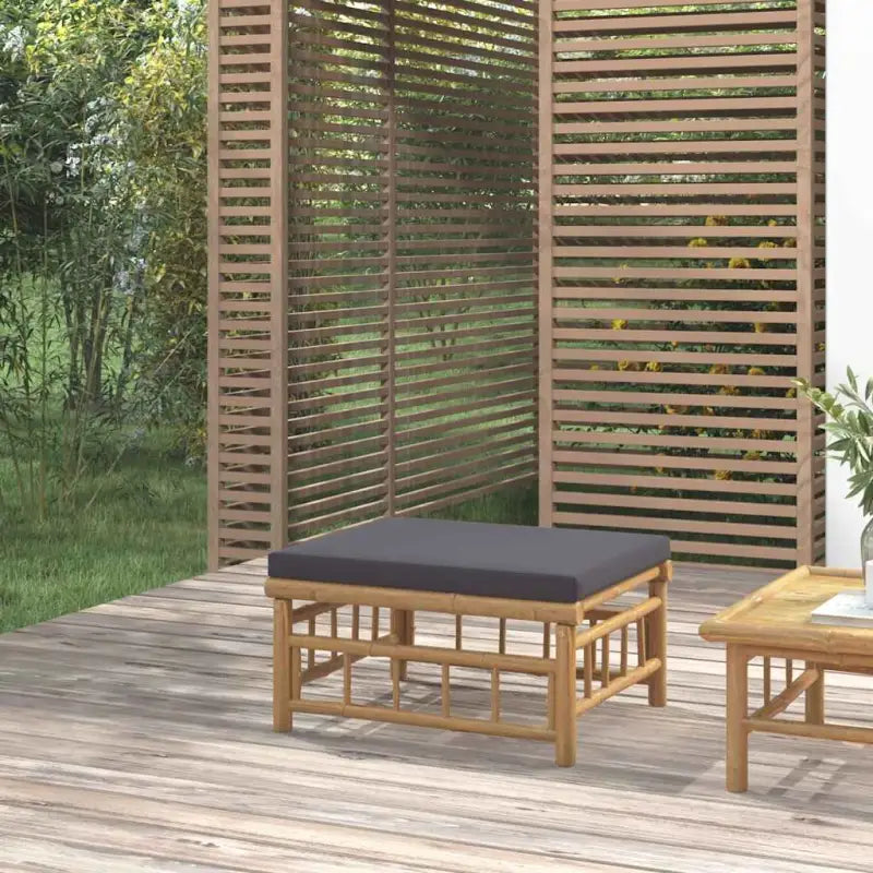 Modulaire tuinbanken met afmetingen rugkussen voor een elegante buitenruimte - Donkergrijs / 1 / Voetensteun