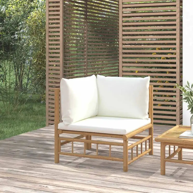 Modulaire tuinbanken met afmetingen rugkussen voor een elegante buitenruimte - Crème / 1 / Hoekbank - Modulaire