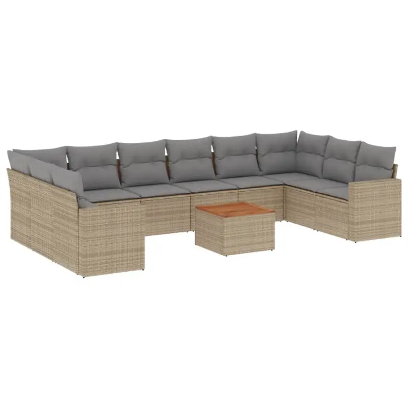 Modulaire tuinbanken met beige materiaal en gepoedercoat staal - Modulaire tuinbanken