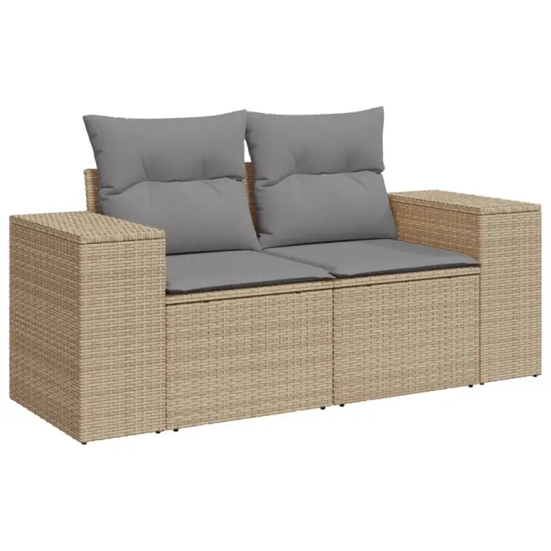 Modulaire tuinbanken van beige materiaal en gepoedercoat staal - Modulaire tuinbanken