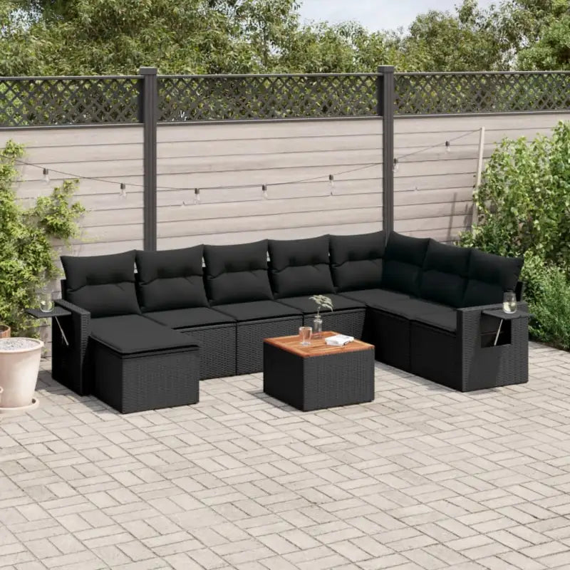 Modulaire tuinbanken van gepoedercoat staal in zwart materiaal - Modulaire tuinbanken