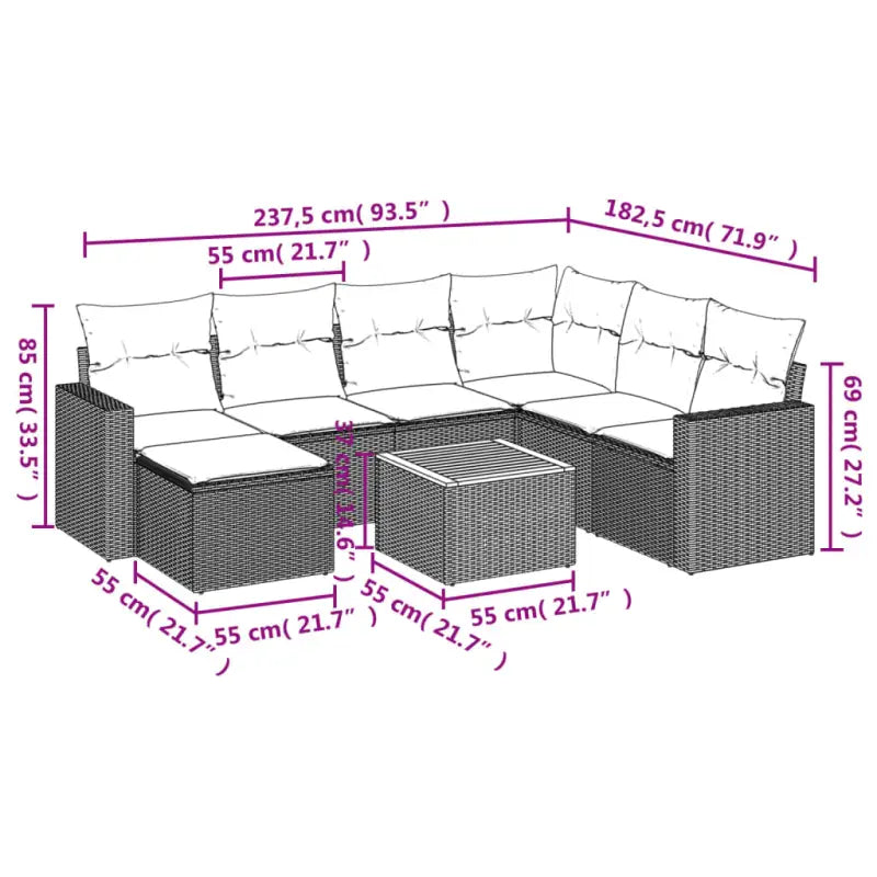 Modulaire tuinbanken van zwart materiaal en gepoedercoat staal - Modulaire tuinbanken