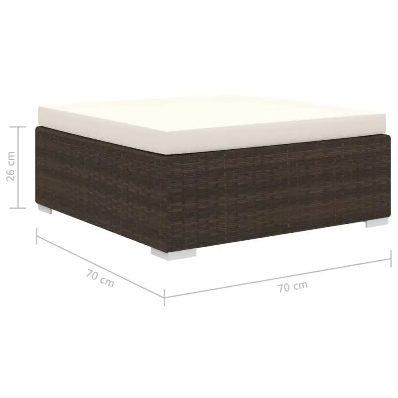 Modulaire tuinbankset met gepoedercoat stalen frame en bijzettafels - Tuinsets