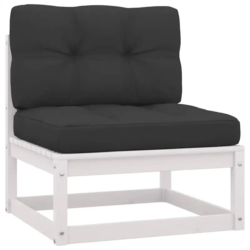 Modulaire tuinbankset van massief grenenhout voor comfortabel buitenleven - Wit / 1 / Middenbank - Modulaire tuinbanken