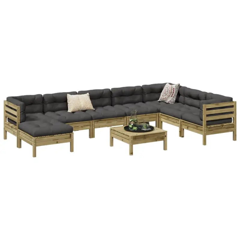 Modulaire tuinset met comfortabele zitervaring en ruime afmetingen zitting - Tuinsets