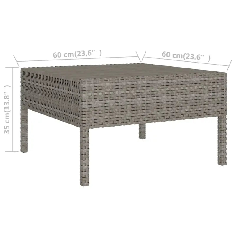Modulaire tuinset met voetensteun en tafel voor ultiem ontspanning - Tuinsets