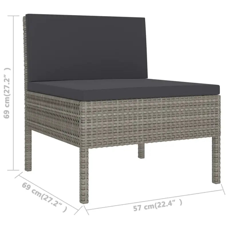 Modulaire tuinset met voetensteun en tafel voor ultiem ontspanning - Tuinsets