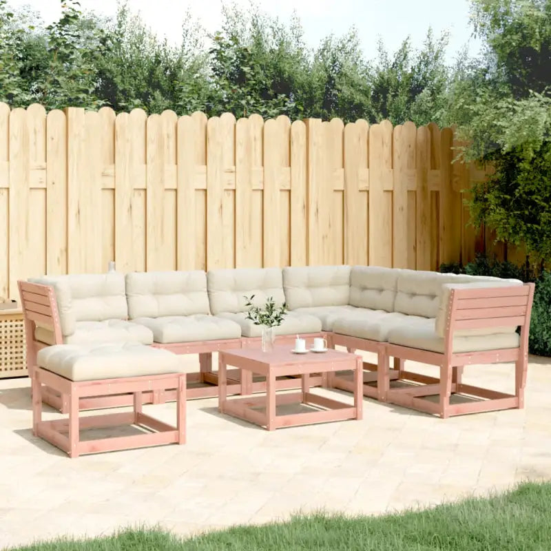 Modulaire tuinset van massief douglashout met afmetingen zitting - Natuurlijk douglashout / Ja - Tuinsets