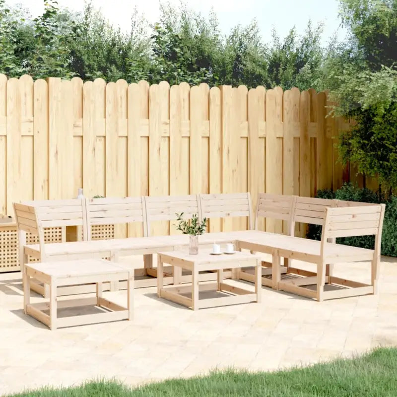 Modulaire tuinset van massief douglashout met afmetingen zitting - Natuurlijk grenenhout / Nee - Tuinsets