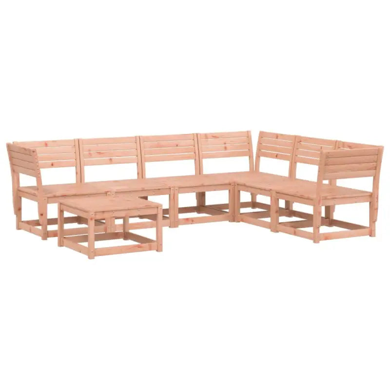 Modulaire tuinset van massief douglashout met afmetingen zitting - Tuinsets