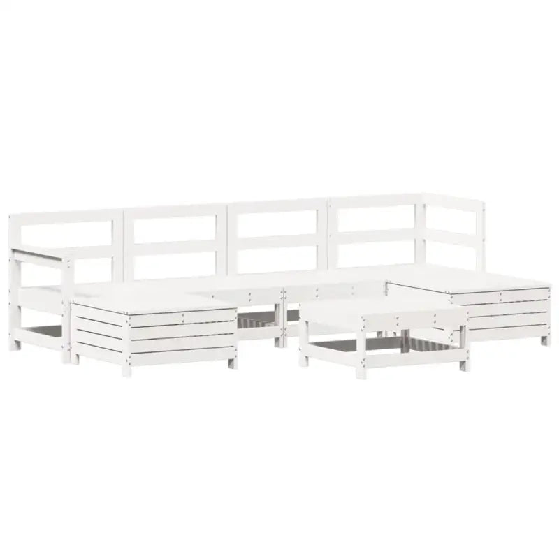 Modulaire tuinset van massief grenenhout met comfortabele zitelementen - Tuinsets