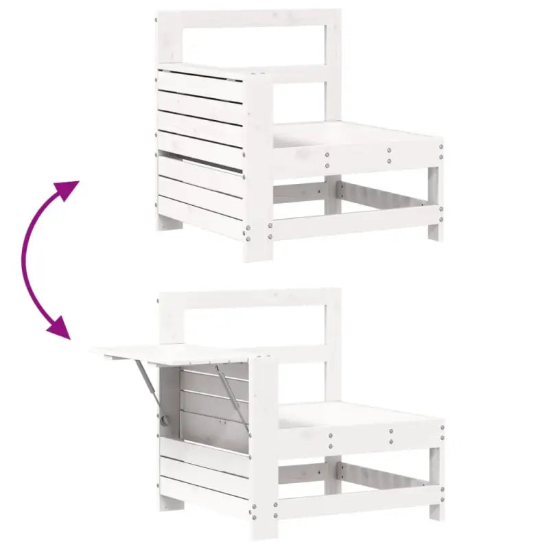 Modulaire tuinset van massief grenenhout met comfortabele afmetingen zitting - Tuinsets