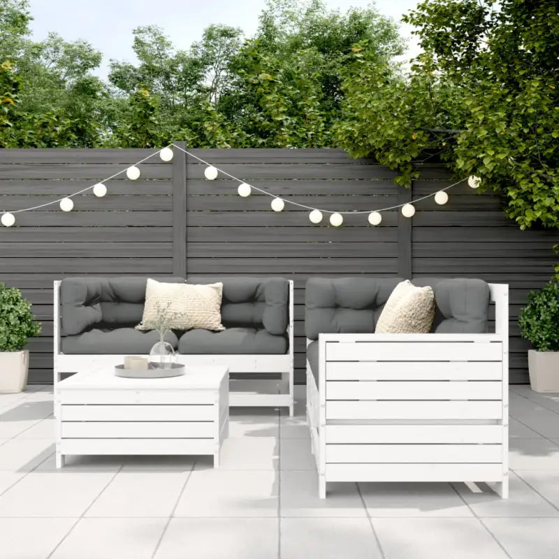 Modulaire tuinset van massief grenenhout met comfortabele afmetingen zitting - Tuinsets