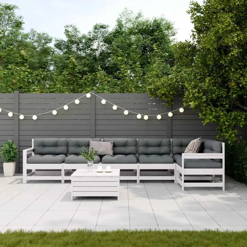 Modulaire tuinset van massief grenenhout met gelat ontwerp - Tuinsets