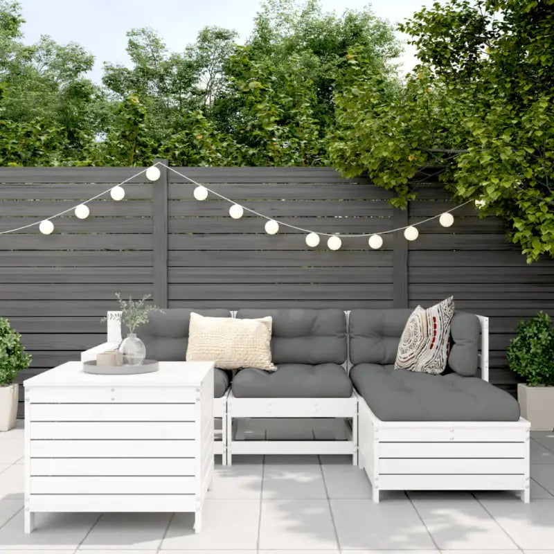Modulaire tuinset van massief grenenhout met gelat ontwerp - Tuinsets