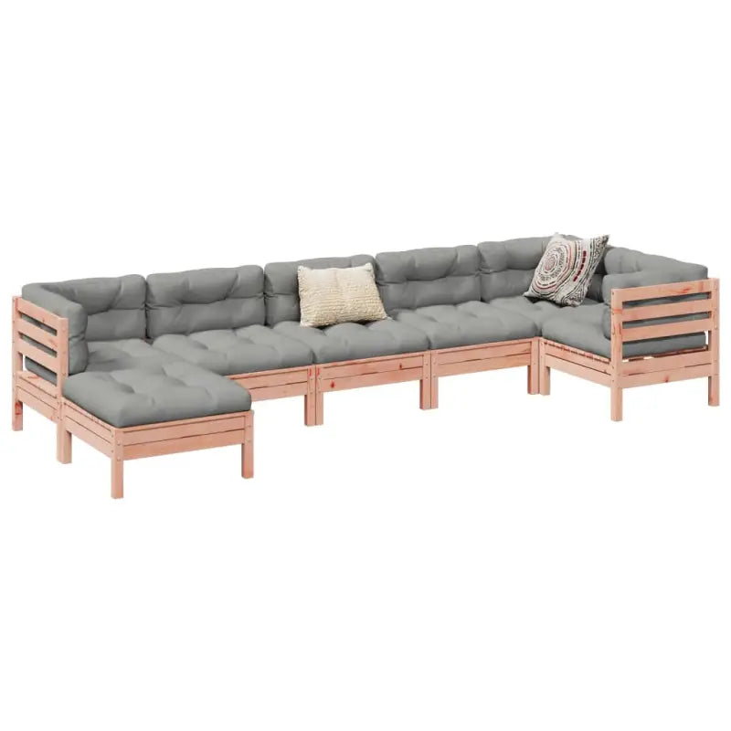 Modulaire tuinset voor een comfortabele zitervaring en ideale afmetingen zitting - Natuurlijk douglashout - Tuinsets