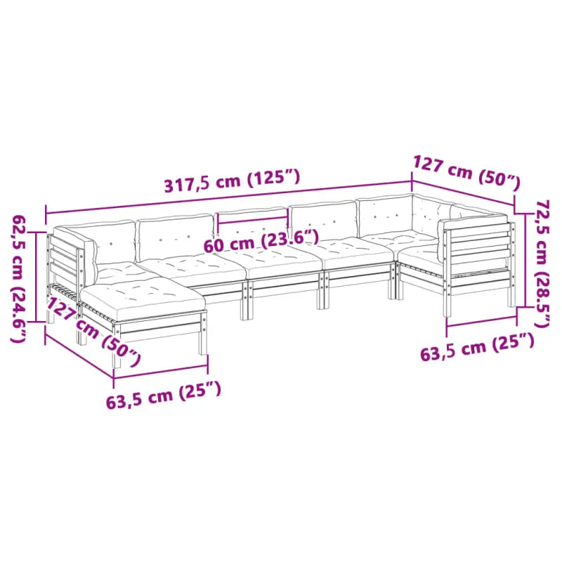 Modulaire tuinset voor een comfortabele zitervaring en ideale afmetingen zitting - Tuinsets
