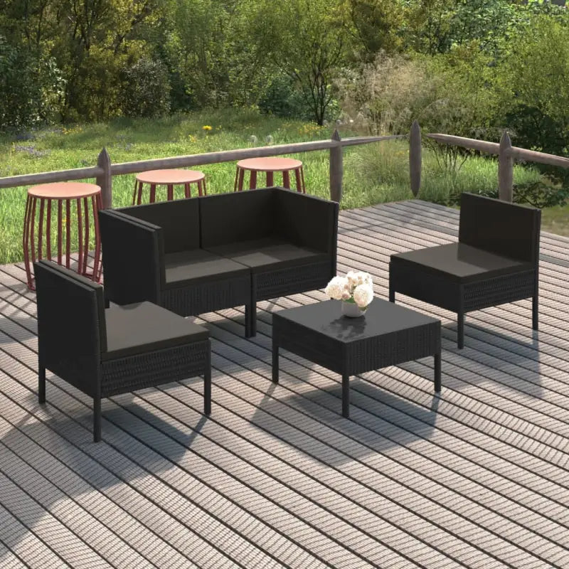 Modulaire tuinset voor een gezellige en ontspannen buitenplek - 2x hoek + 2x midden + voetensteun - Tuinsets
