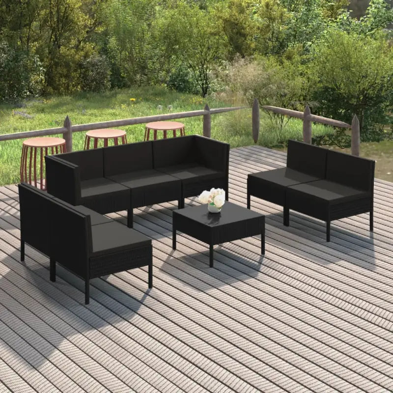 Modulaire tuinset voor een gezellige en ontspannen buitenplek - 2x hoek + 5x midden + Tafel - Tuinsets