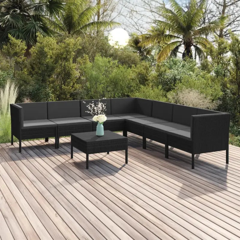 Modulaire tuinset voor een gezellige en ontspannen buitenplek - 3x hoek + 4x midden + Tafel - Tuinsets