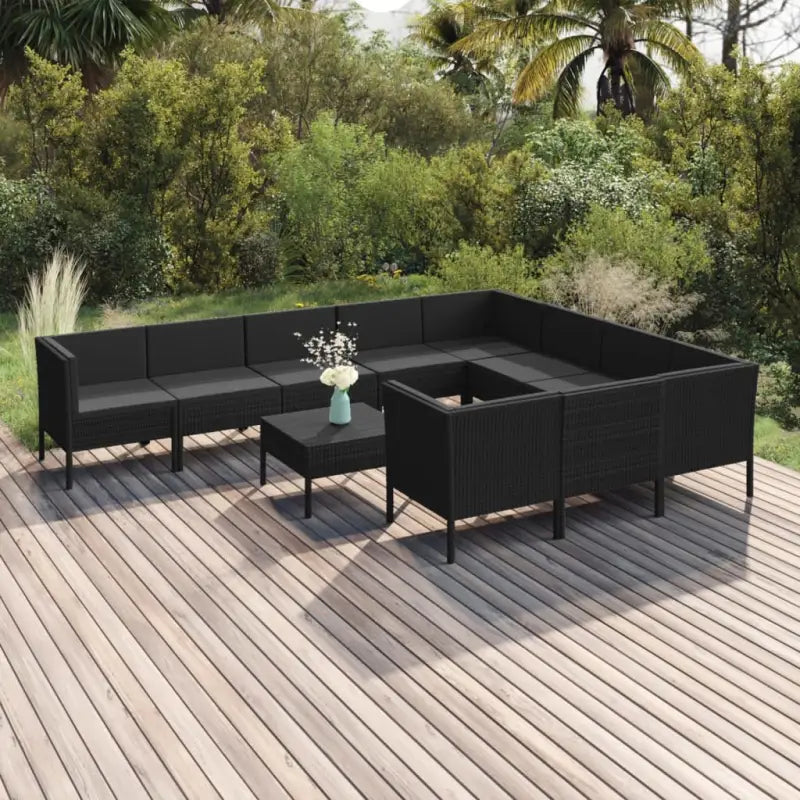 Modulaire tuinset voor een gezellige en ontspannen buitenplek - 4x hoek + 6x midden + Tafel - Tuinsets