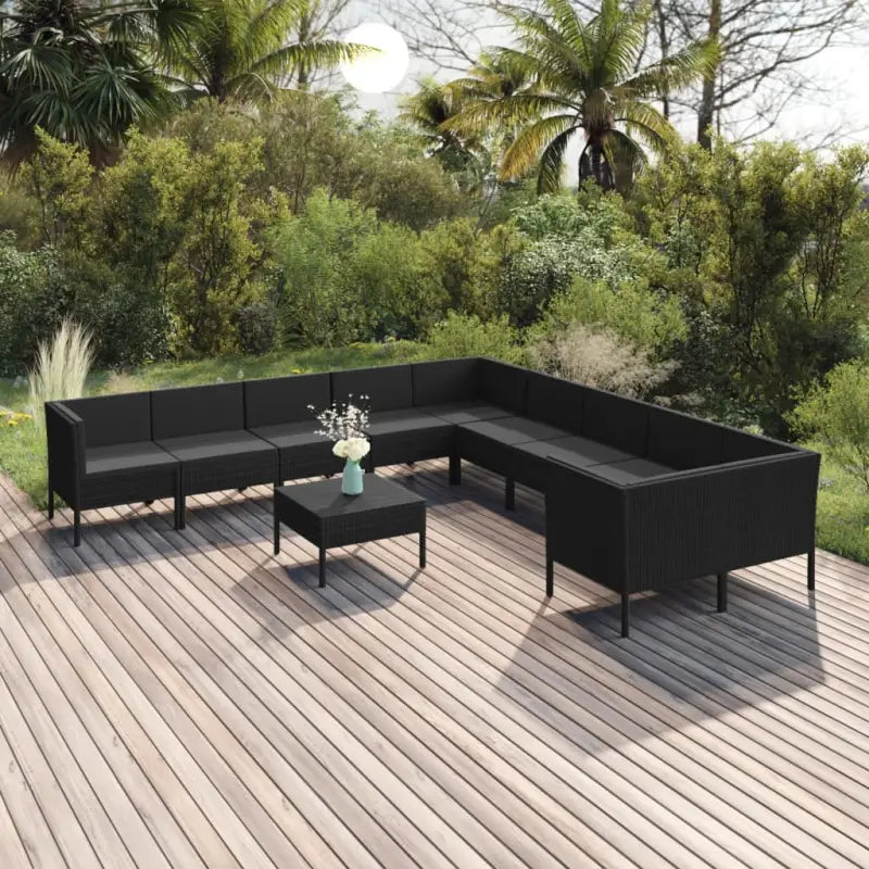 Modulaire tuinset voor een gezellige en ontspannen buitenplek - 6x midden + 4x hoek + Tafel - Tuinsets