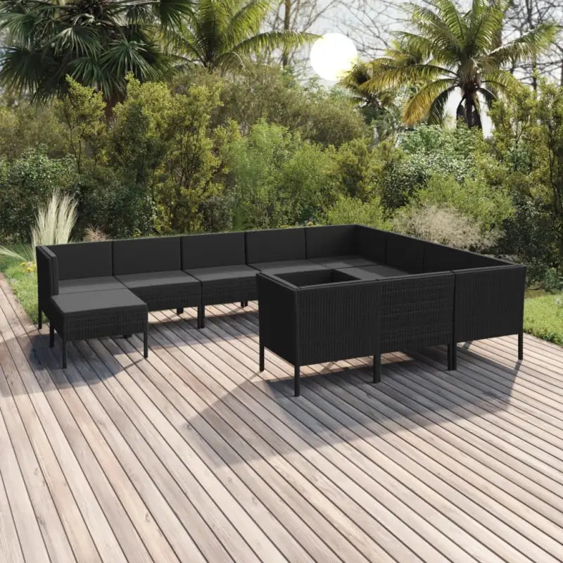 Modulaire tuinset voor een gezellige en ontspannen buitenplek - 6x midden + 4x hoek + voetensteun - Tuinsets