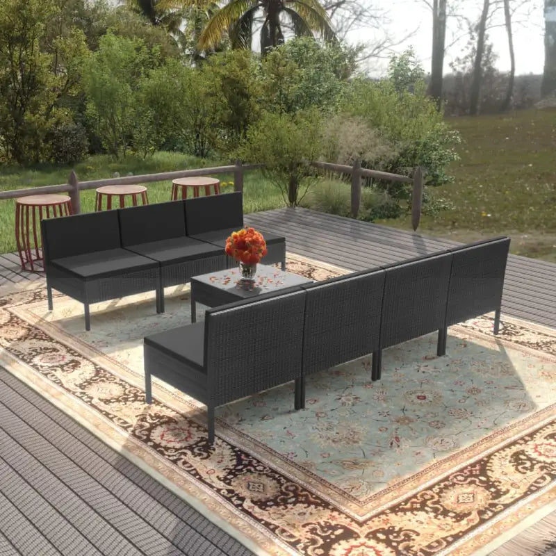 Modulaire tuinset voor een gezellige en ontspannen buitenplek - 7x midden + Tafel - Tuinsets