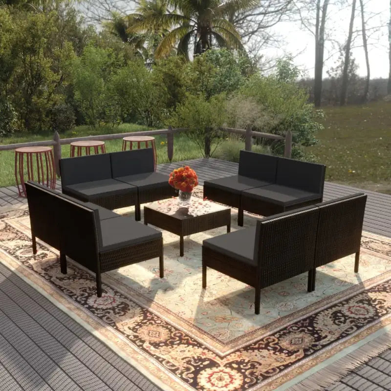 Modulaire tuinset voor een gezellige en ontspannen buitenplek - 8x midden + Tafel - Tuinsets