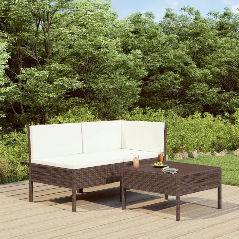 Modulaire tuinset voor een gezellige en ontspannende buitenruimte - Bruin - Tuinsets