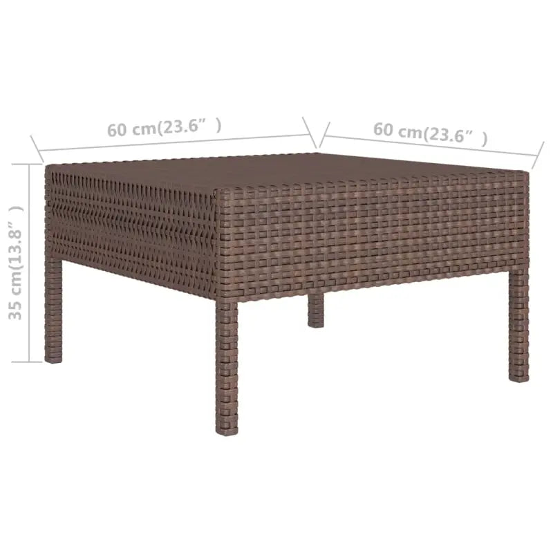 Modulaire tuinset voor een gezellige en ontspannende buitenruimte - Bruin - Tuinsets